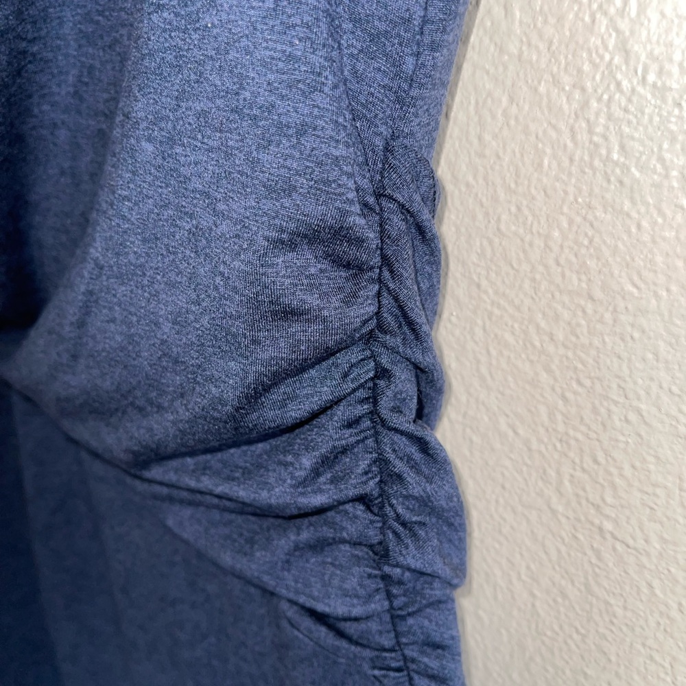 Patagonia Women’s Navy Blue Wrap Look Dress w/ Side Ruching - Picture 3 of 5